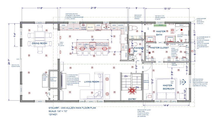 Steuart_VanHulzen Final Main Level Plan blue prints